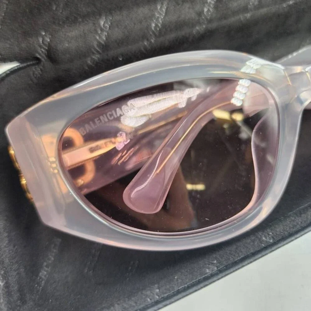Balenciaga Asian Fit Sunglasses Women's 55 Transparent White - Picture 11 of 15